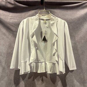 Open Front, 3/4 Sleeve, Ruffled Bolero